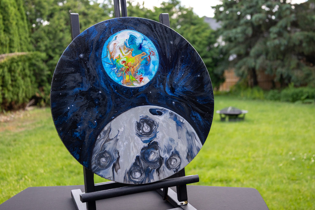 Artemis' Earth and Moon